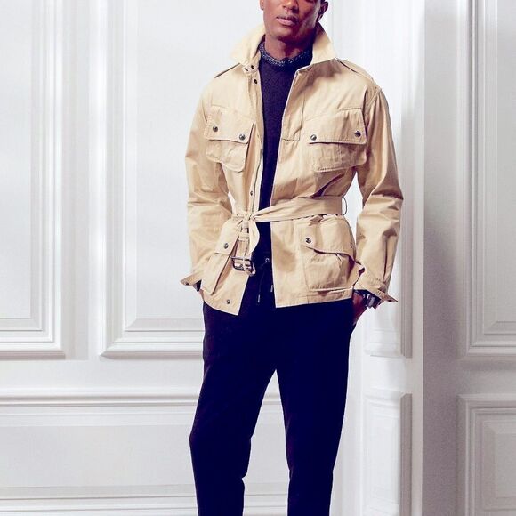 Polo Ralph Lauren Khaki Cotton Twill Field Paratrooper Jump Jacket - Picture 15 of 16